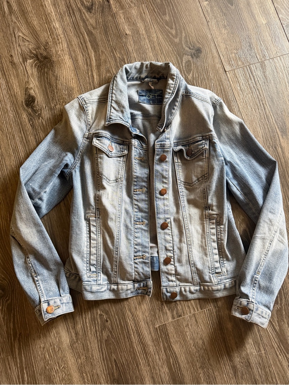Loft Light Wash Denim Jacket - Women's Classic Jean Jacket